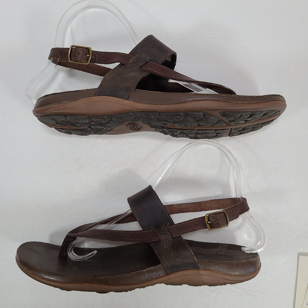 Chaco Maya Java Brown Leather Sandals Women's Siz… - image 7